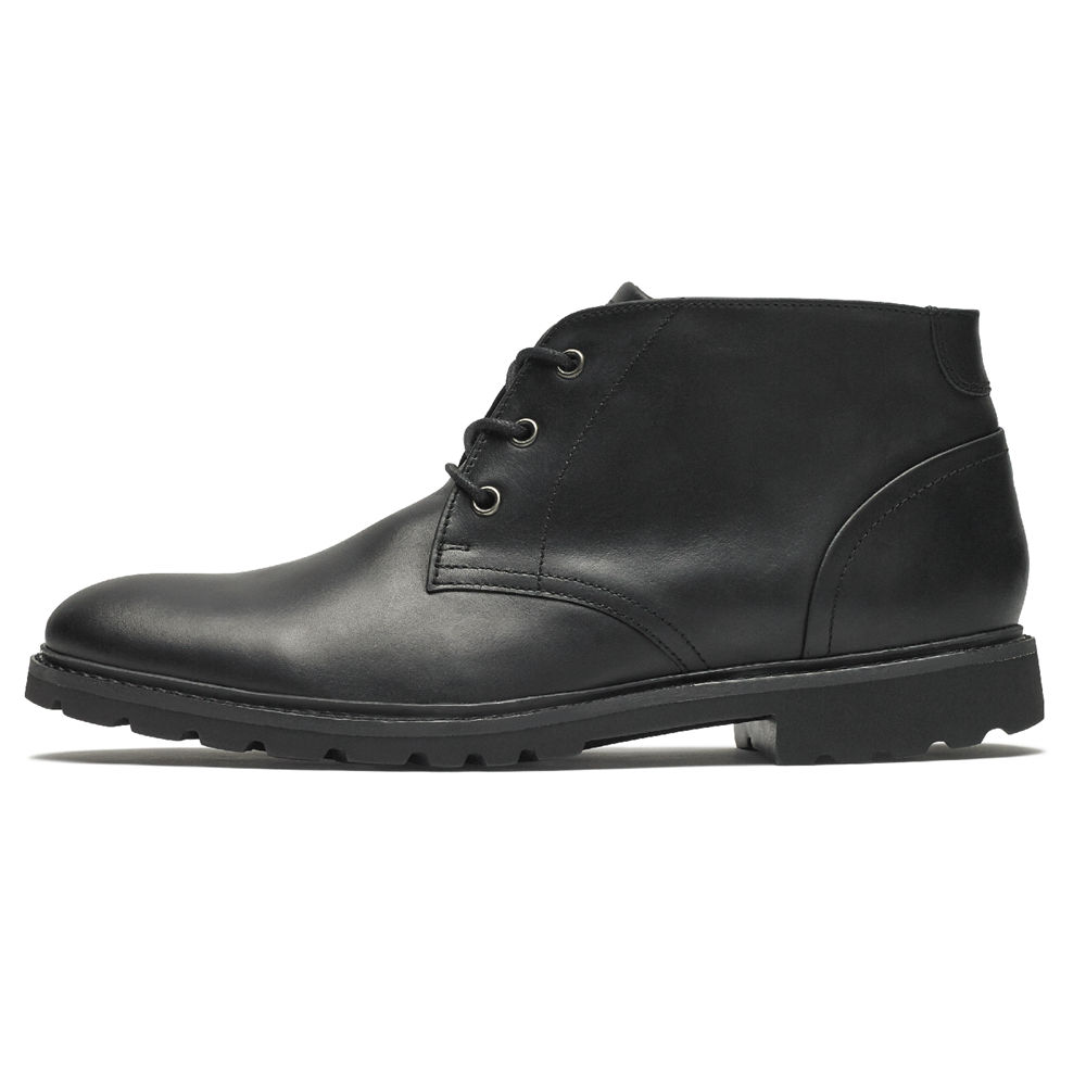 Rockport Boots For Mens Black - Sharp & Ready Chukka - WG7104589